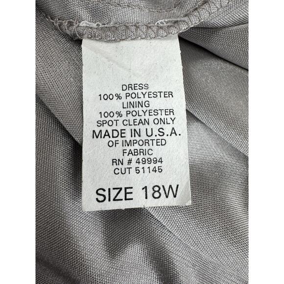 Vintage Y2K Fairy Grunge Mesh Dress 18W Black Silver Whimsigoth HOCO Formal - Picture 13 of 16